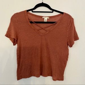 Bozzolo Crop Top | Terra-cotta Color | Size Small